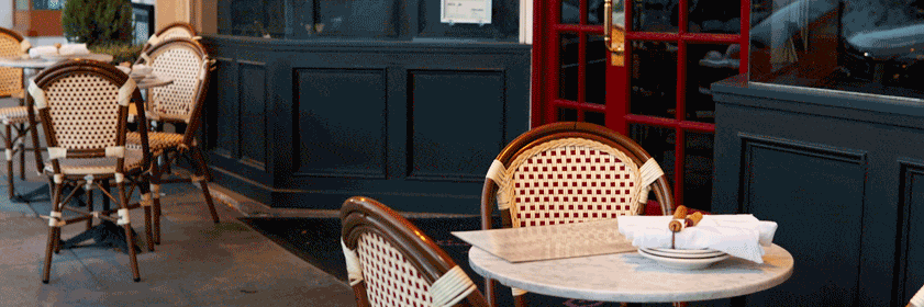 Terras met en zonder stoepborden