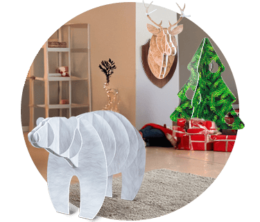 3D kerstdecoratie